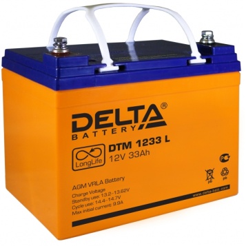  ()  Delta DTM L 1233 L 12V 33Ah 195x130x168 10,5