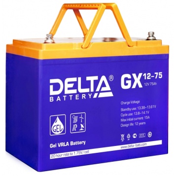  ()  Delta GX 12-75 12V 75Ah 258x166x215 23,5
